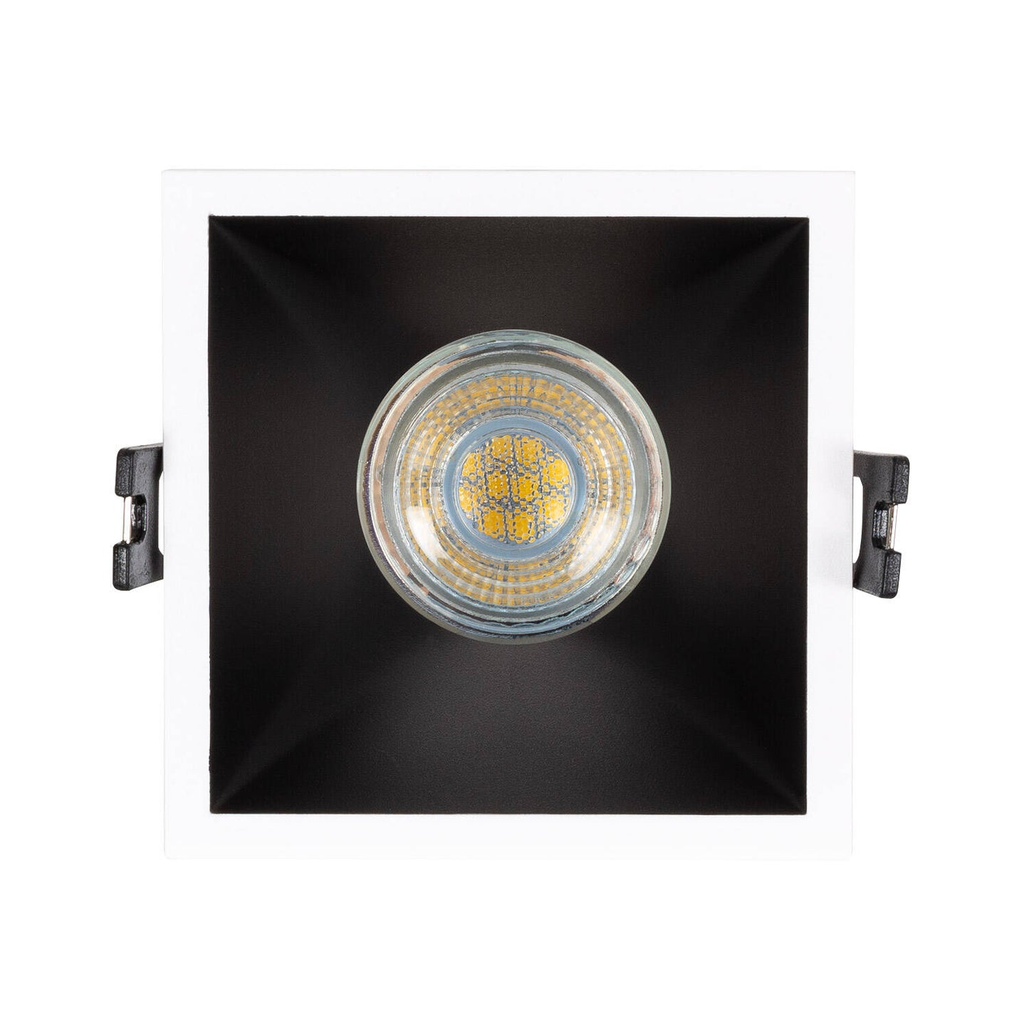Collerette Downlight Carrée GU10 Encastrée 85x85mm IP20