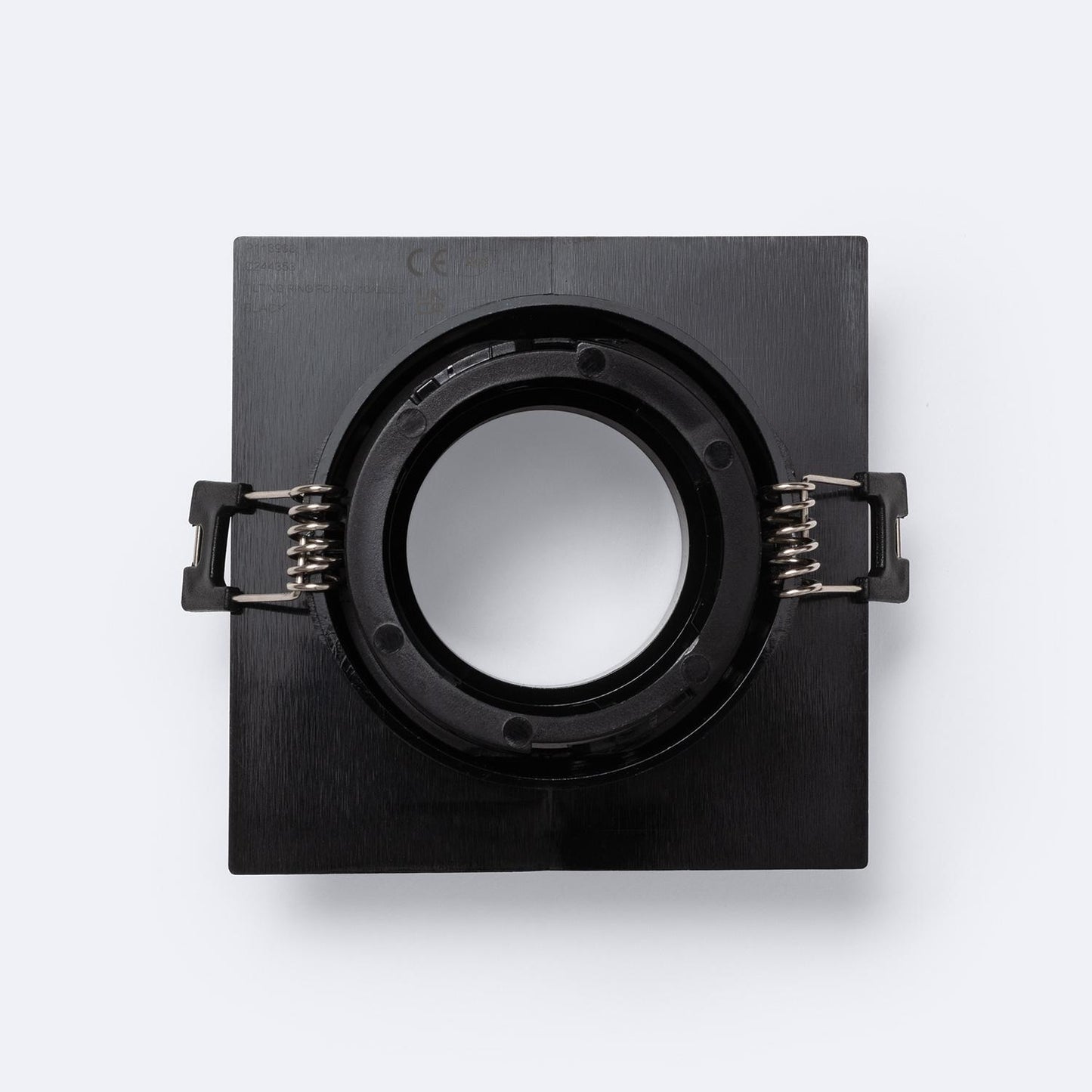 Collerette Downlight Carré Orientable GU10 IP20 Noir Encastré