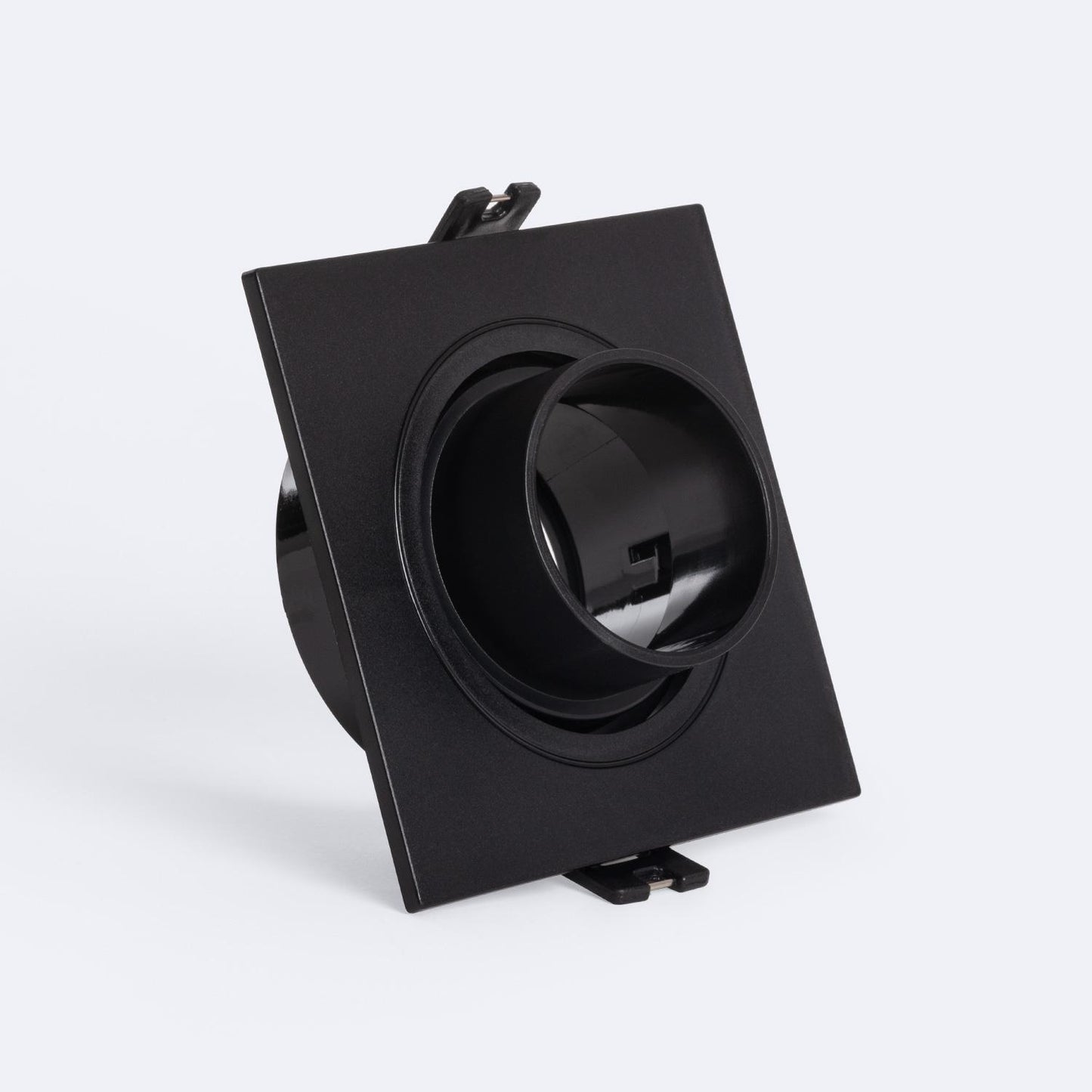 Collerette Downlight Carré Orientable GU10 IP20 Noir Encastré