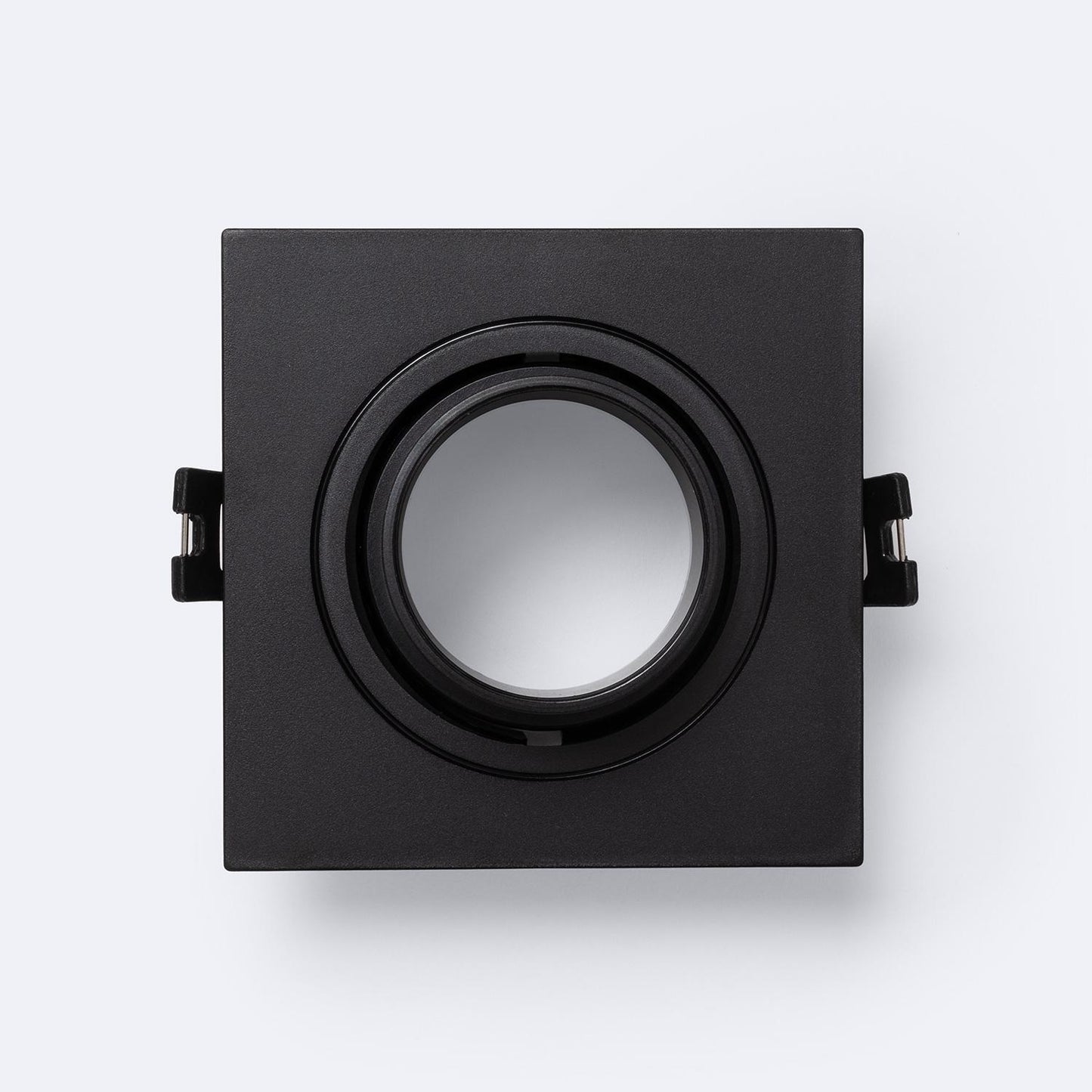 Collerette Downlight Carré Orientable GU10 IP20 Noir Encastré