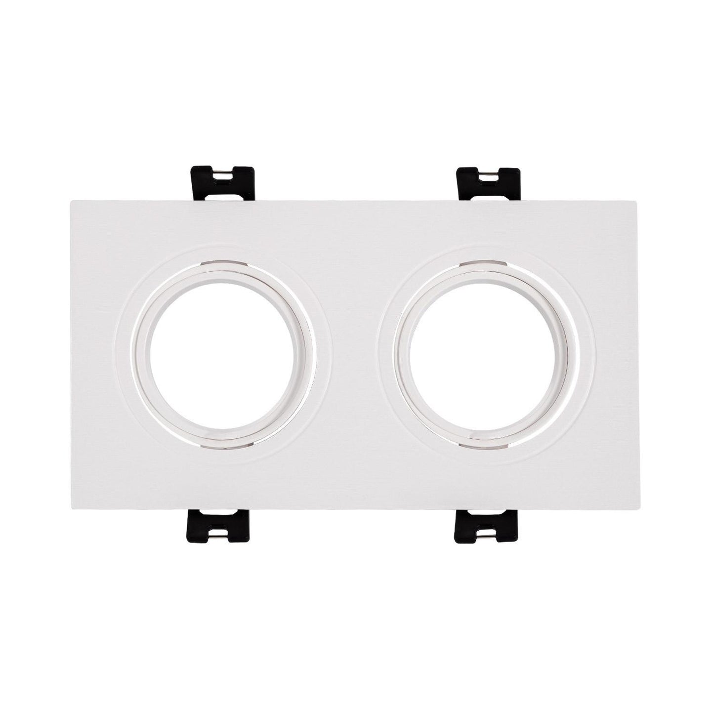 Collerette Downlight Carrée Orientable IP20 pour 2 Ampoules GU10/GU5.3
