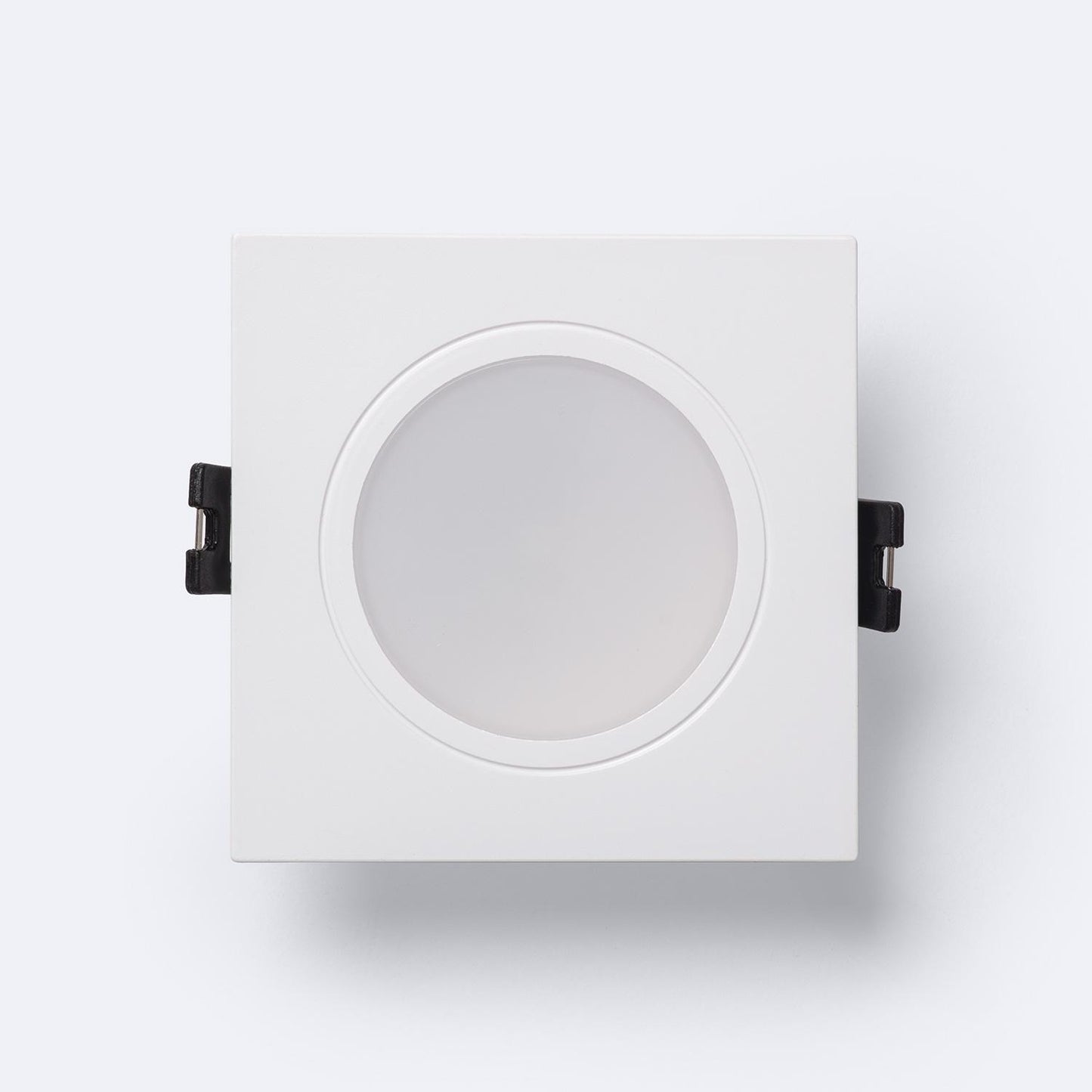 Collerette Downlight Carrée IP65 pour GU10 / GU5.3, Installation Encastrée, Ø75 mm
