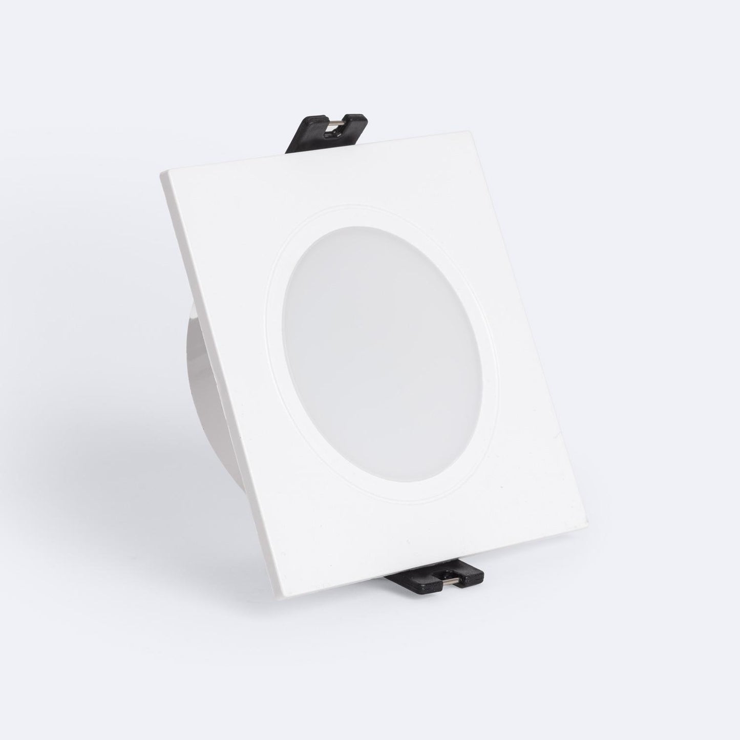 Collerette Downlight Carrée IP65 pour GU10 / GU5.3, Installation Encastrée, Ø75 mm