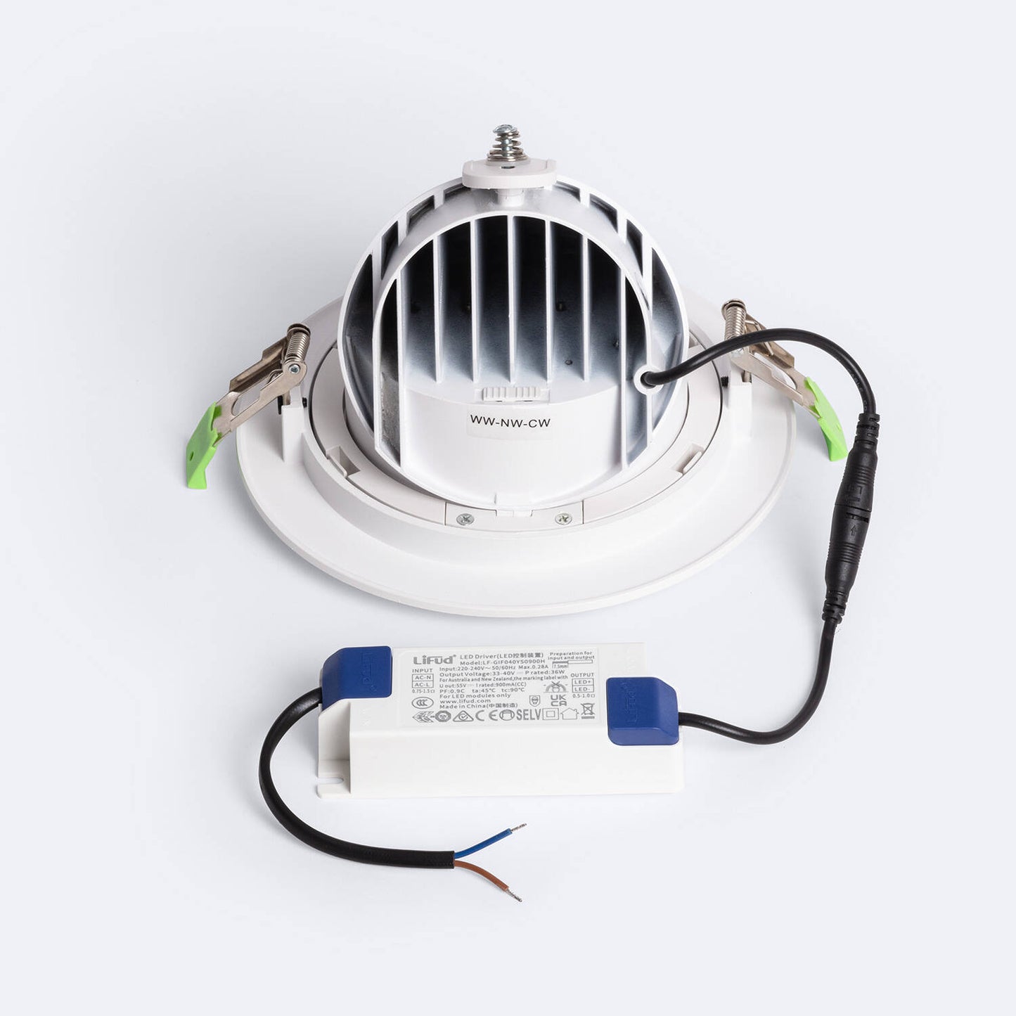 Downlight LED 38W Rond Orientable, IP20, 4560 lm, Installation Encastrée