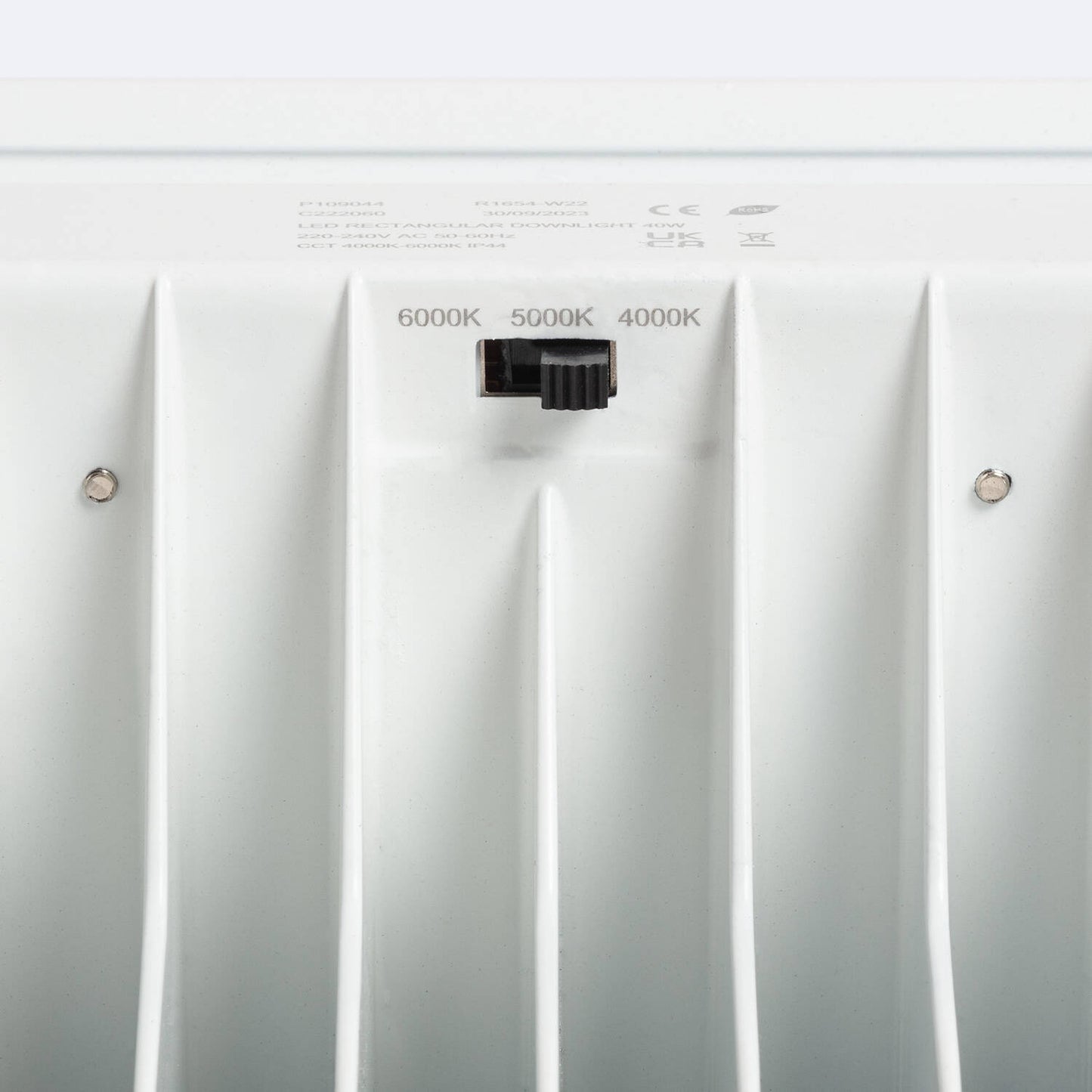 Downlight LED 40W Rectangulaire Orientable, IP44, 4000 lm, Installation Encastrée