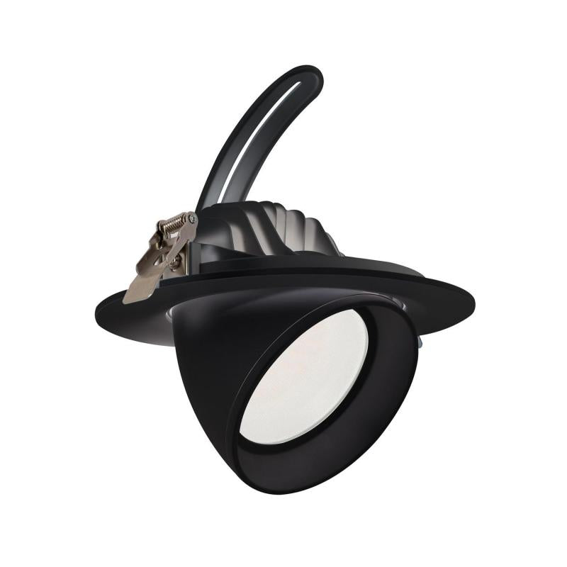 Downlight LED 60W Rond Orientable, IP20, 7200 lm, Installation Encastrée, Noir