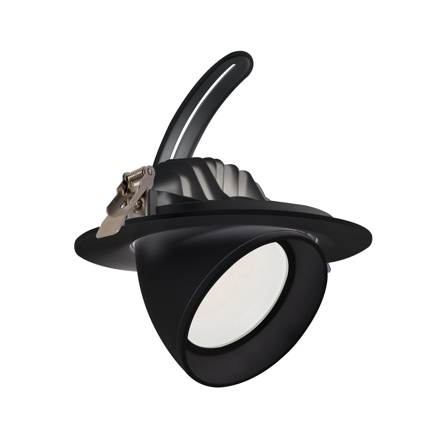 Downlight LED 60W Rond Orientable, IP20, 7200 lm, Installation Encastrée, Noir