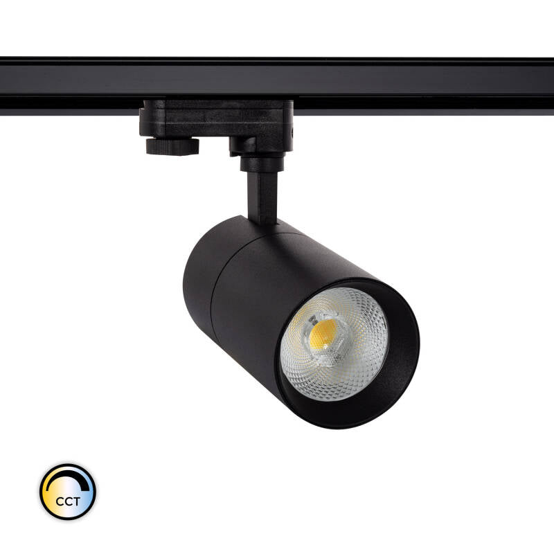 Spot LED sur Rail 20W, IP20, Orientable, Dimmable, Noir
