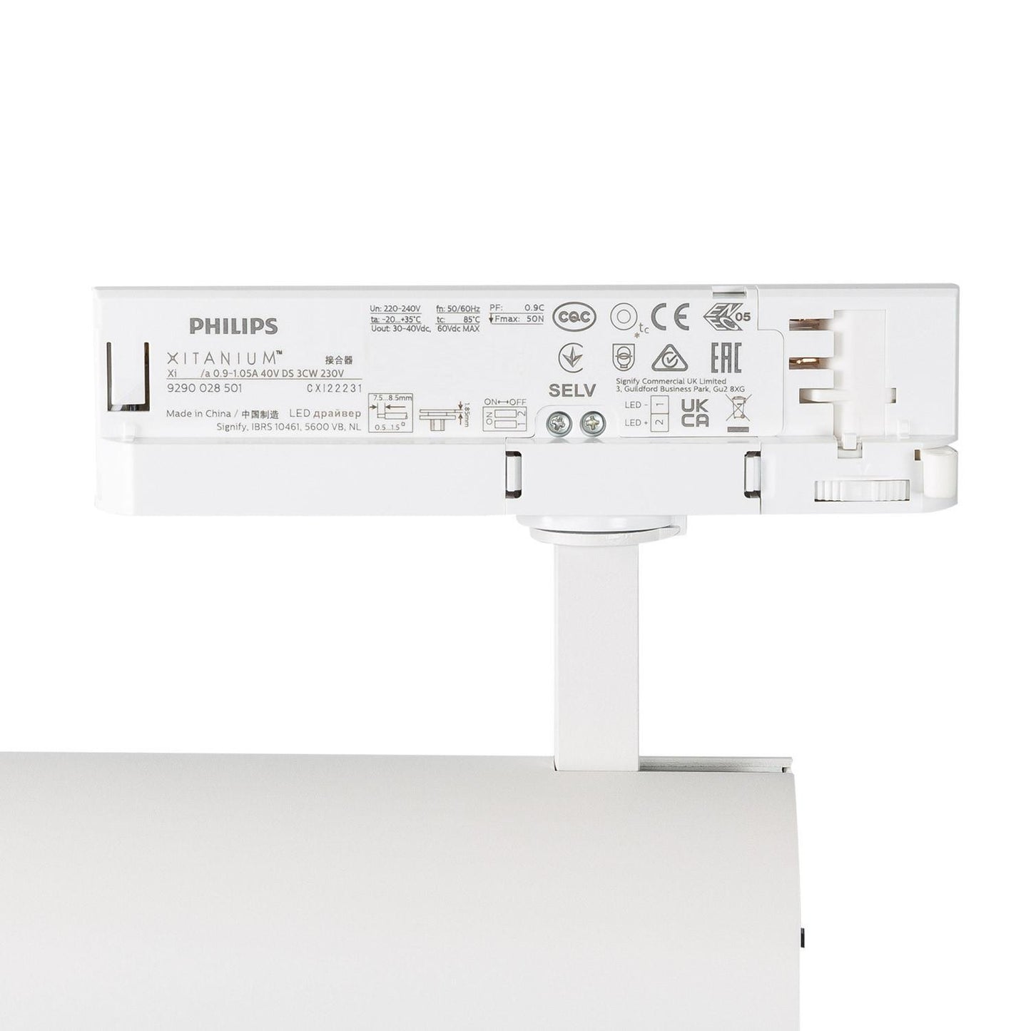 Spot LED sur Rail Triphasé 30W, 3000 lm, IP20, Non Dimmable, Installation Facile