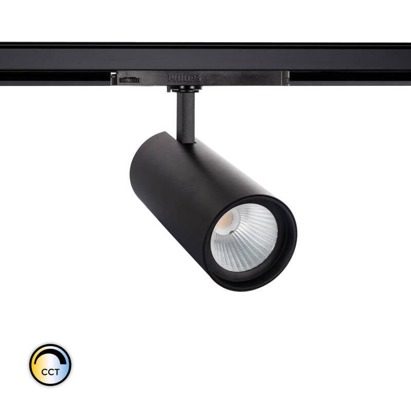 Spot LED sur Rail Triphasé 30W, 3000 lm, IP20, Noir