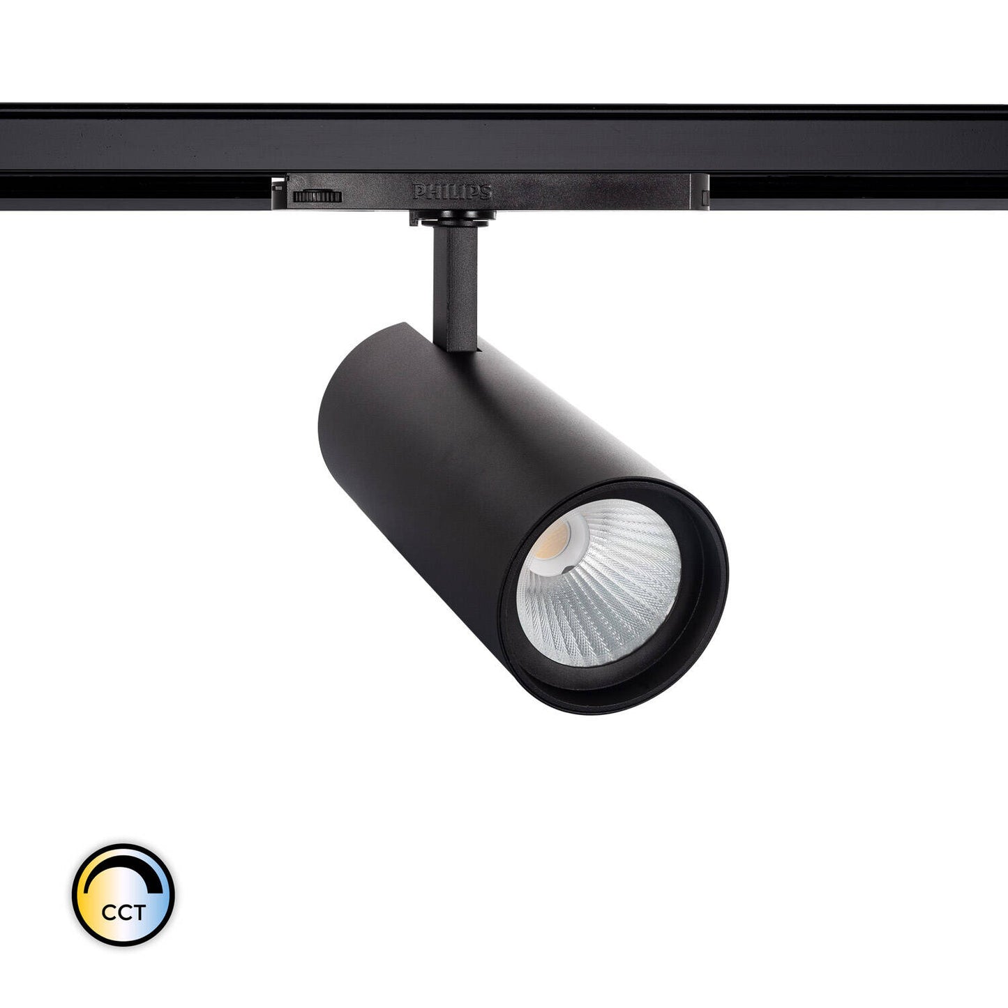 Spot LED sur Rail Triphasé 30W, 3000 lm, IP20, Noir