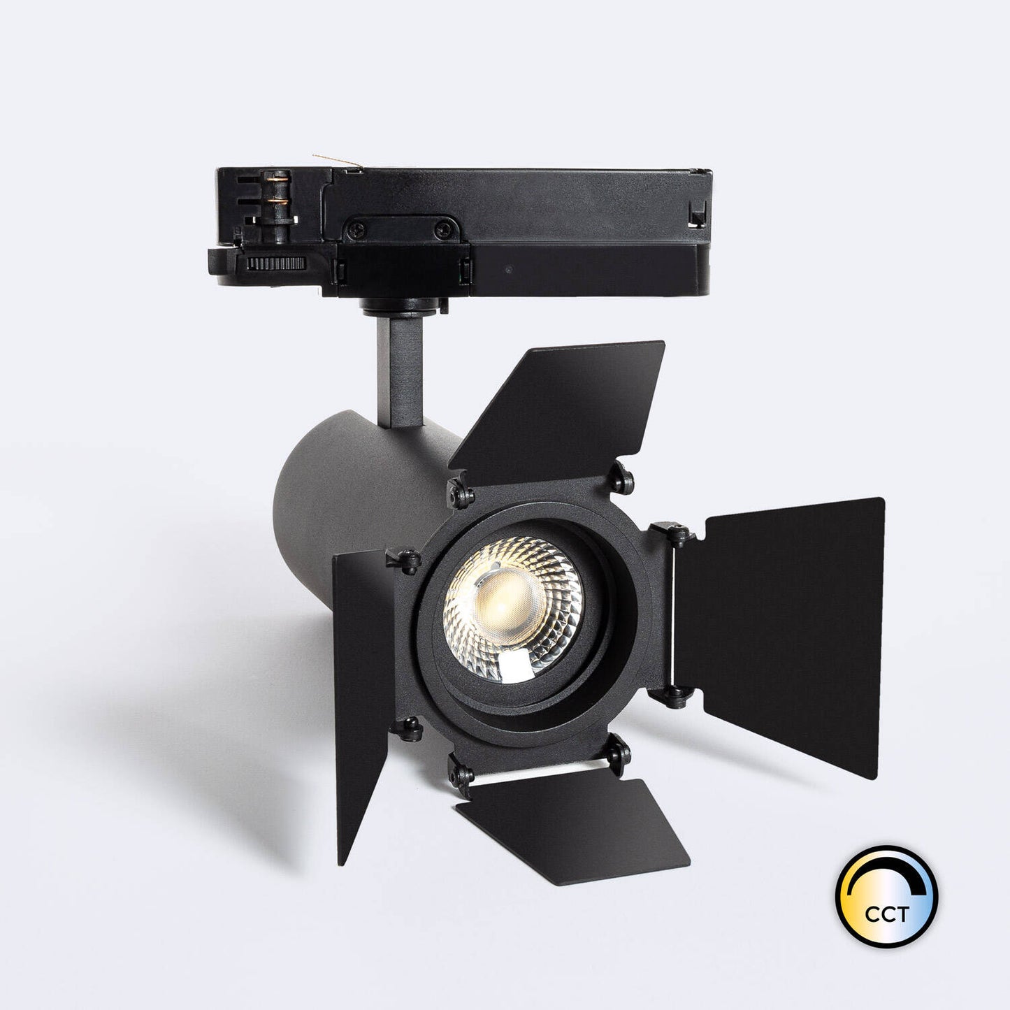 Spot LED Fasano 30W pour Rail Triphasé Dimmable, IP20, Noir, UGR 17