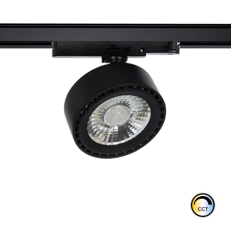 Spot LED sur Rail Triphasé 30W, Noir, IP20, UGR 16, 4000 lm