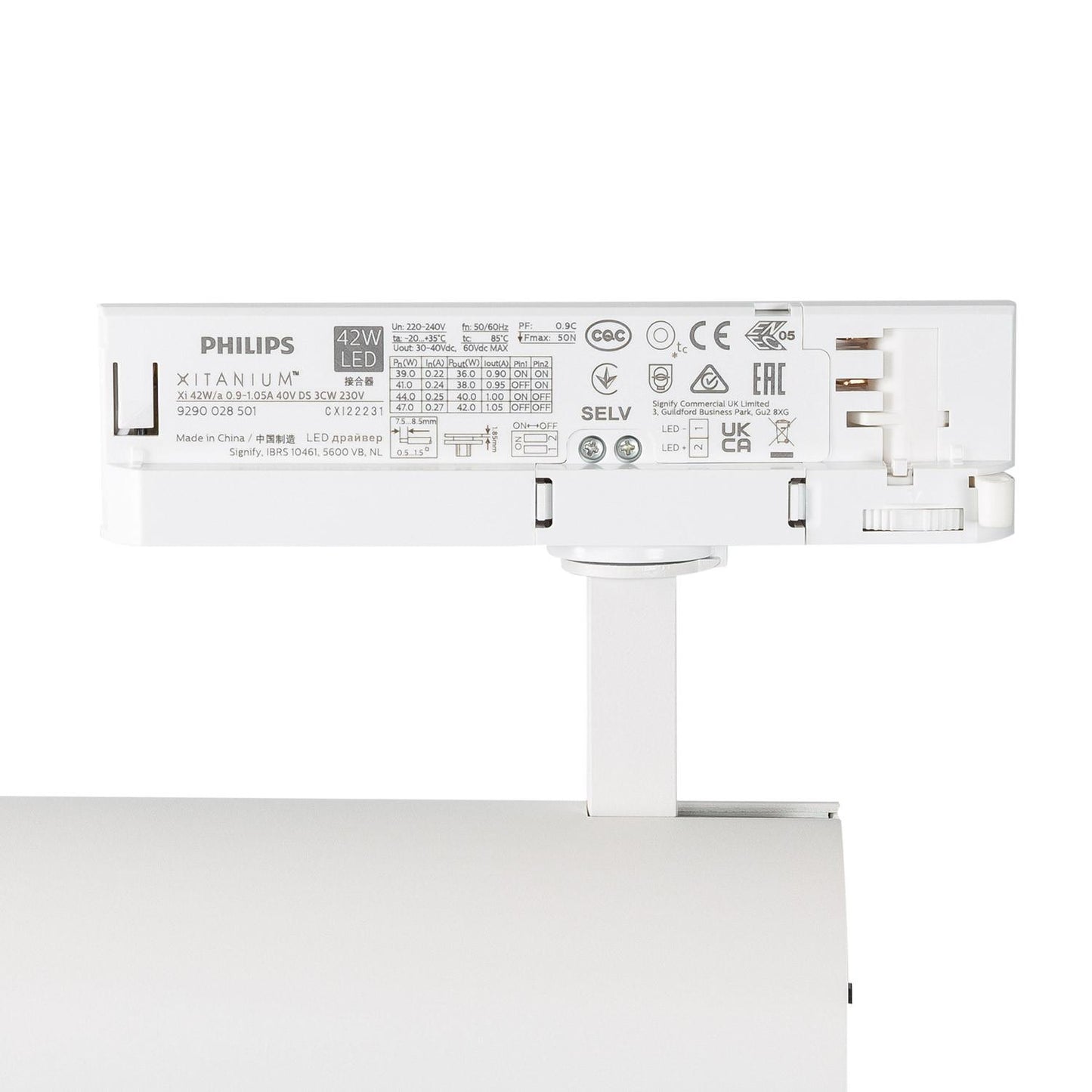 Spot LED sur Rail Triphasé 40W, 4000 lm, IP20, Non Dimmable