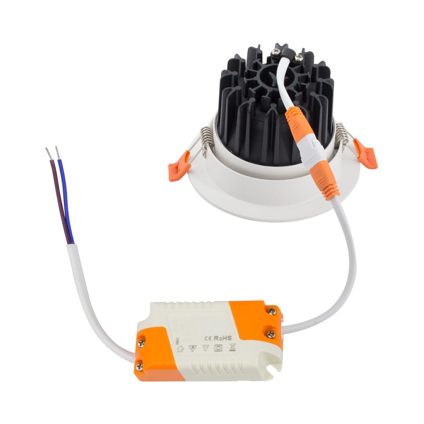 Spot Downlight LED 12W Rond Encastré, COB, CRI90, IP40, Ø 90 mm