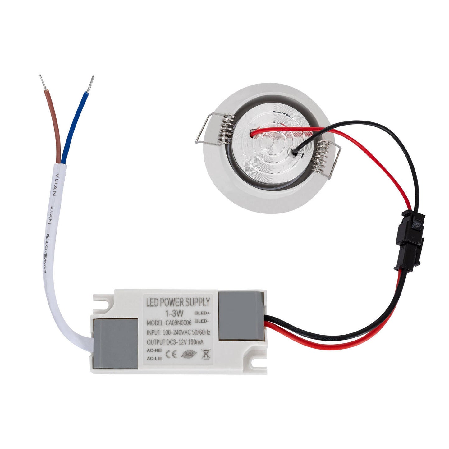 Spot LED COB Orientable Rond 1W IP20 Non-Dimmable