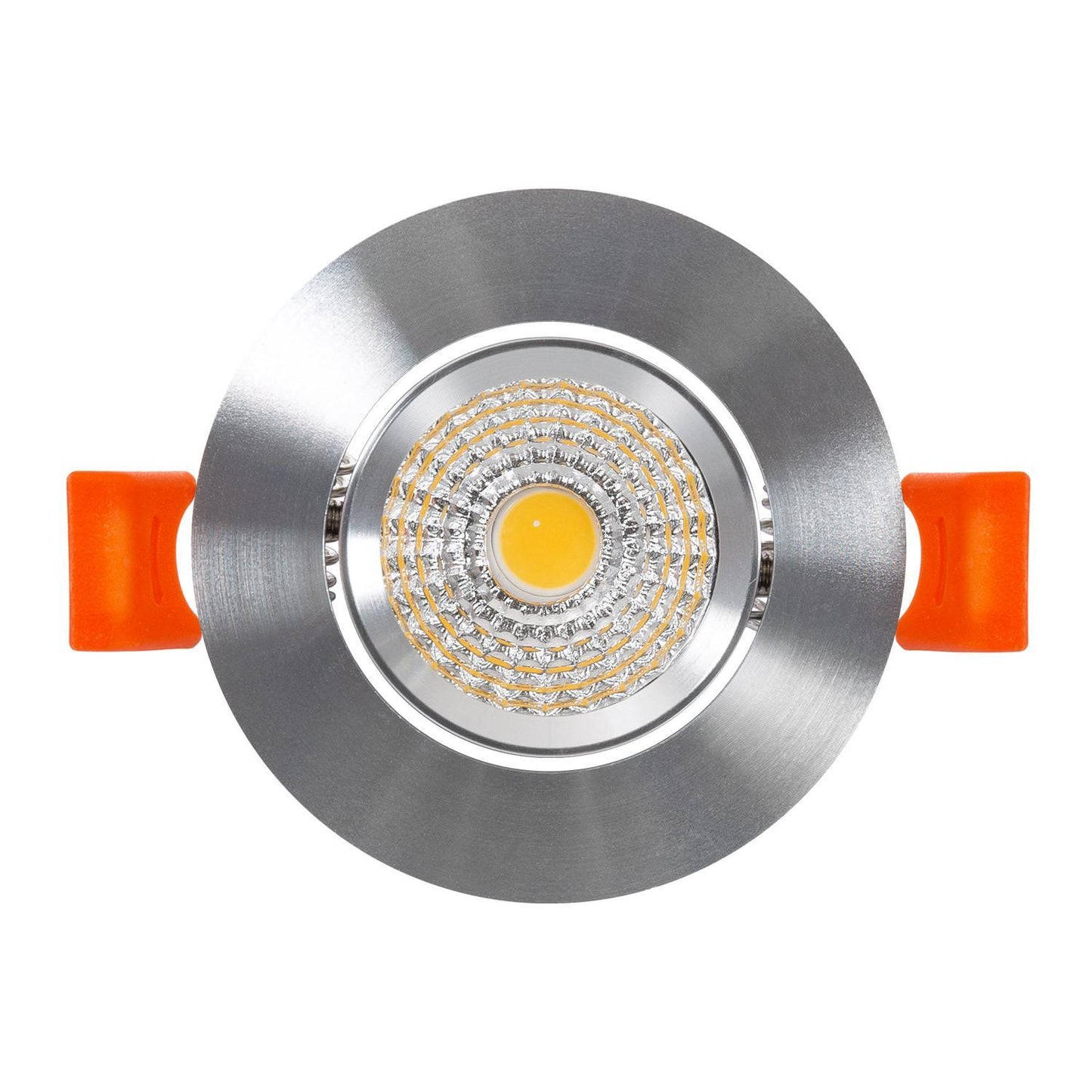 Spot Downlight LED 5W Rond Encastré COB, IP20, Argenté