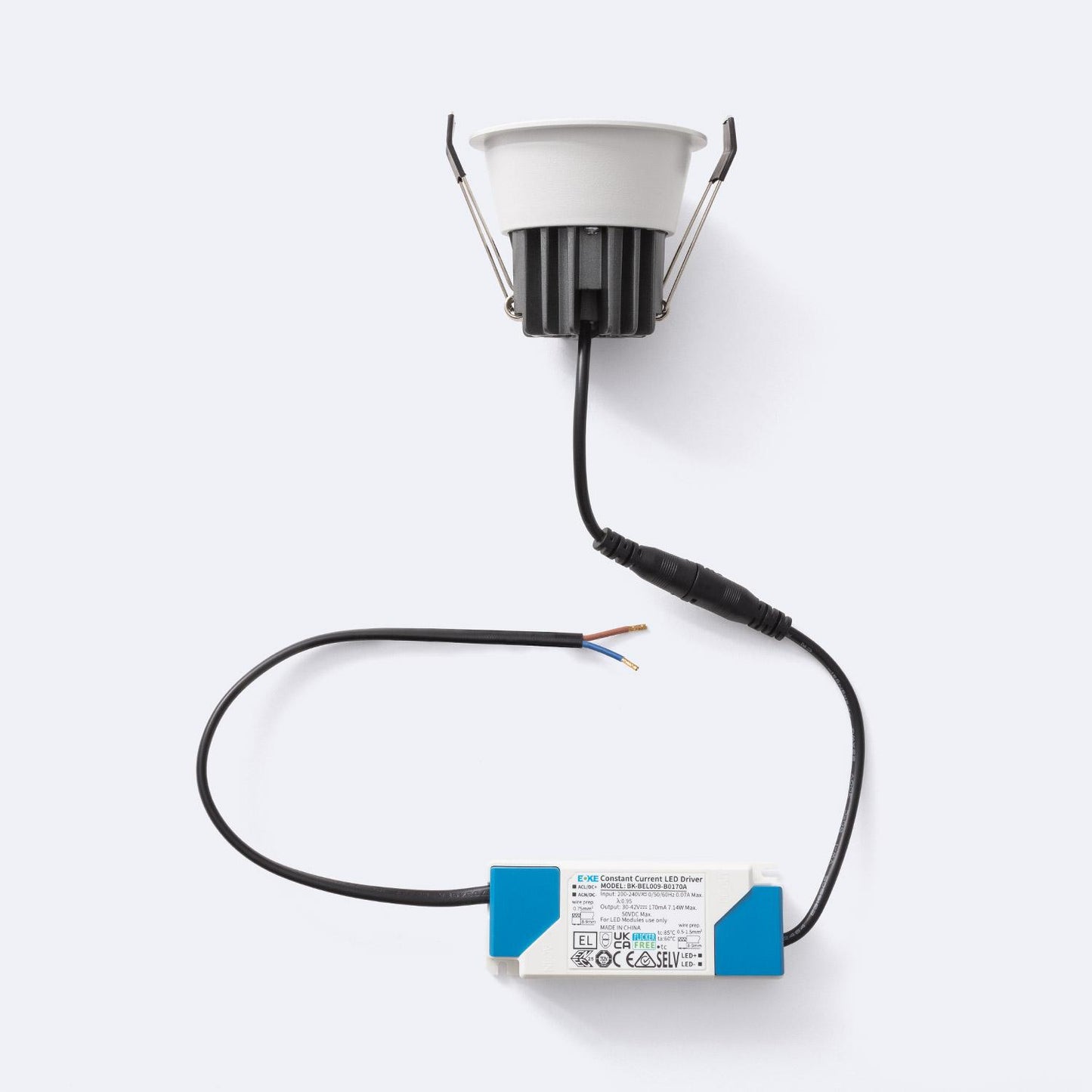 Spot Downlight LED 7W IP44 Encastré Circulaire 65mm