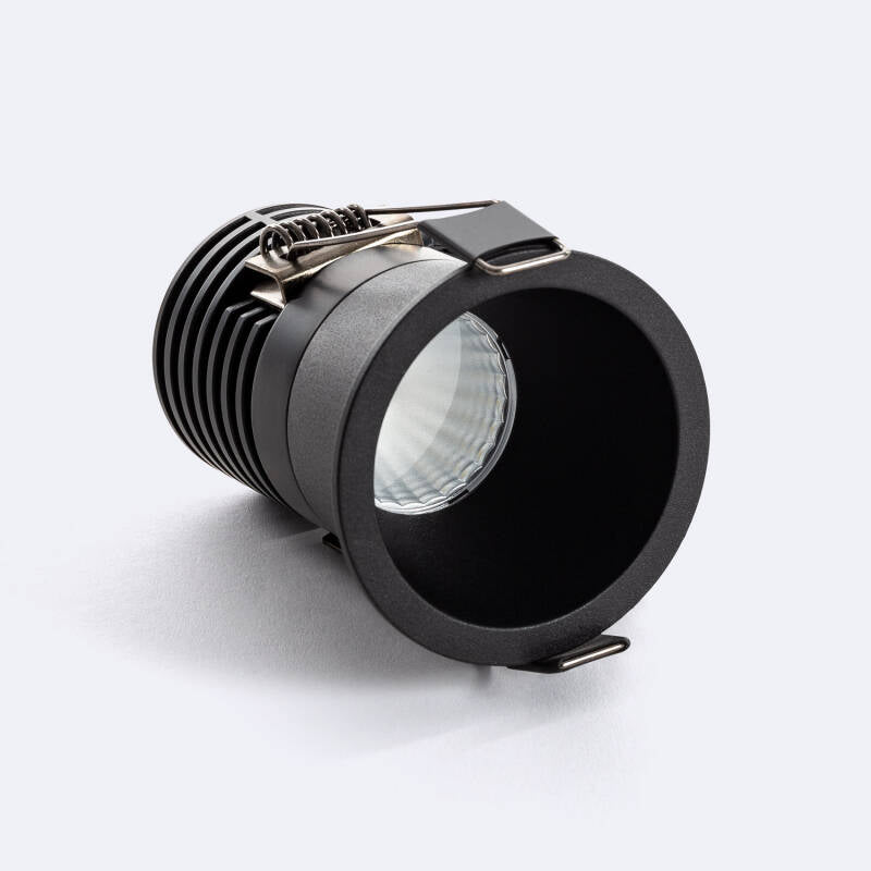 Spot Downlight LED 7W Rond Encastré Noir IP20 Dimmable Ø 55 mm