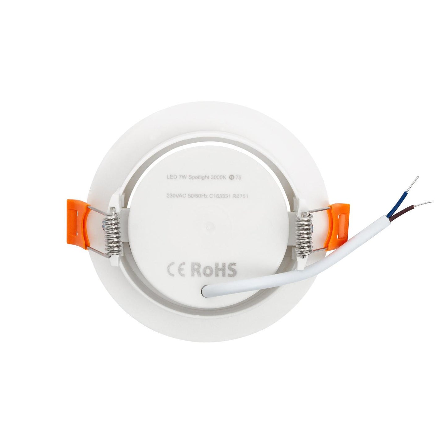 Spot Downlight LED 7W Rond Encastré, Ø 75 mm, IP20, Non Dimmable