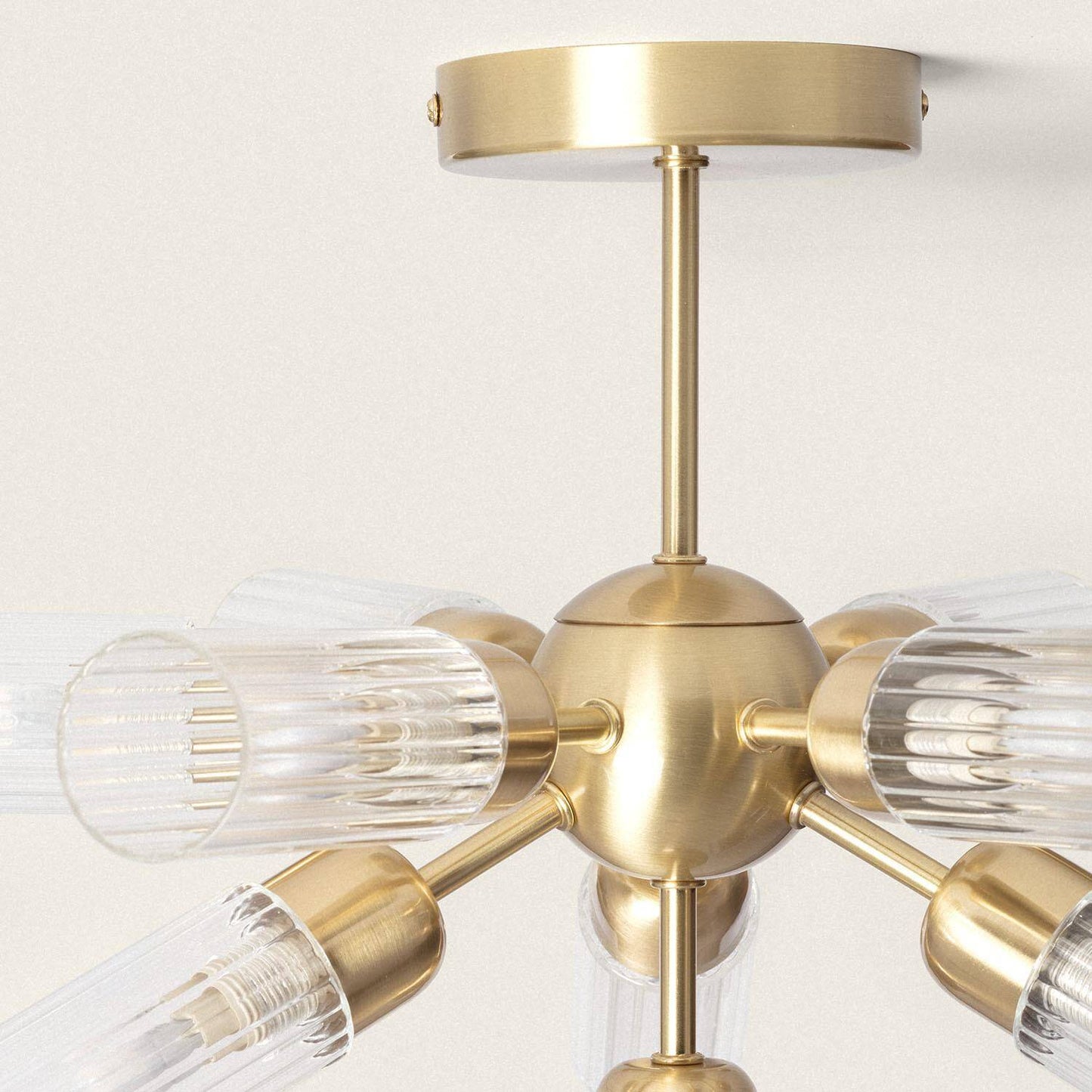 Plafonnier LED Métal et Verre Doré 10 Spots IP20