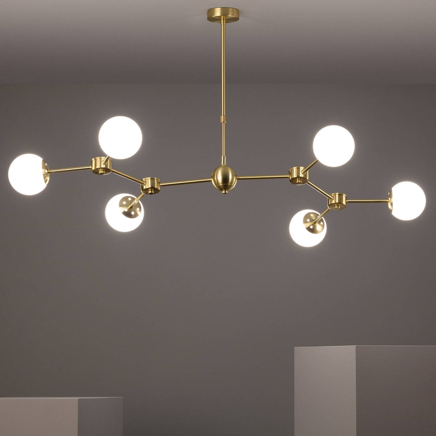 Plafonnier LED Moonlight 6 Spots, 12W, IP20, Doré