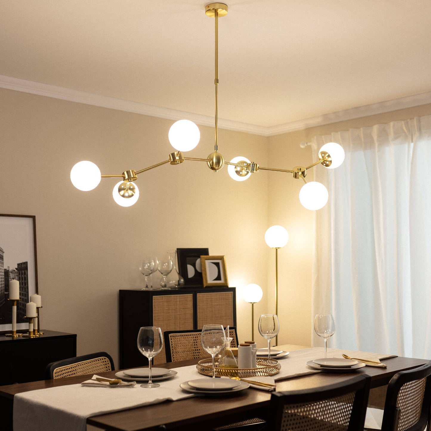 Plafonnier LED Moonlight 6 Spots, 12W, IP20, Doré