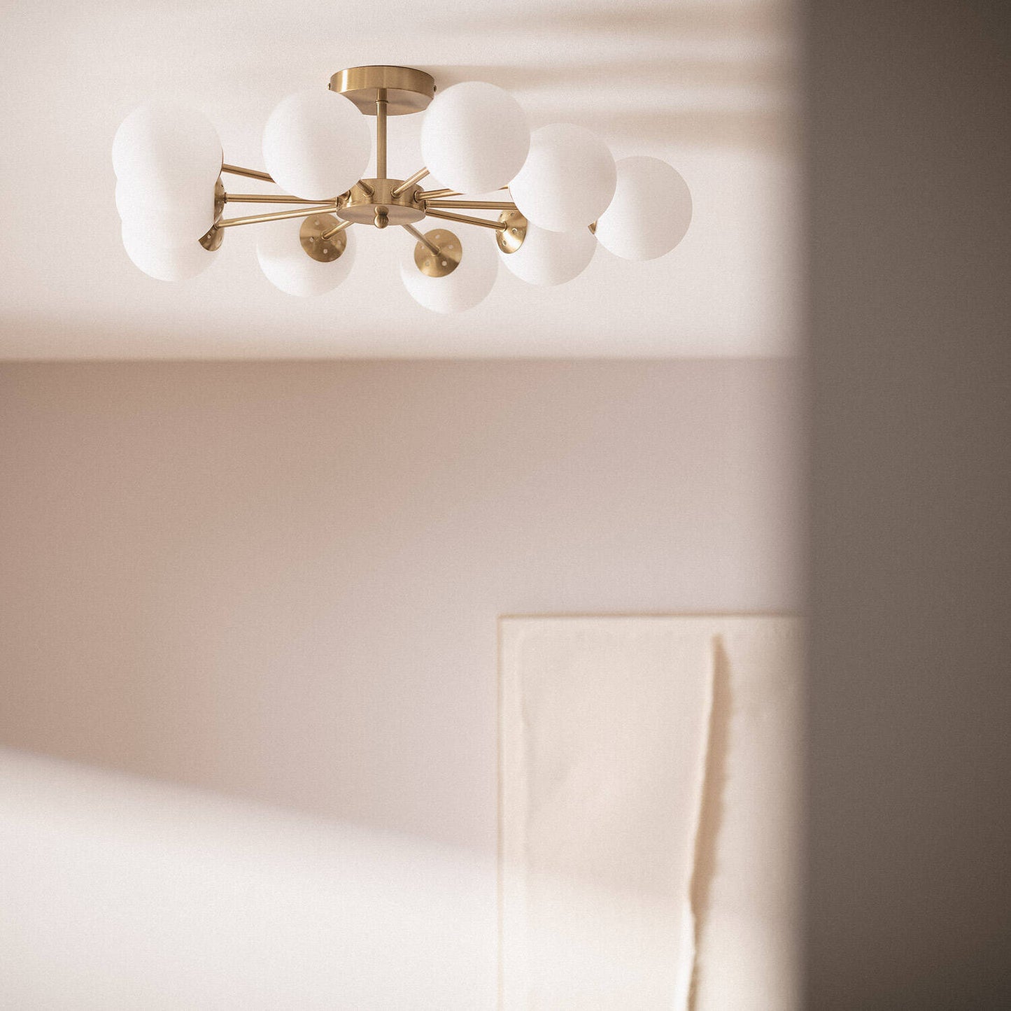 Plafonnier LED Moonlight Brass 10 Spots, 12W, IP20, Doré