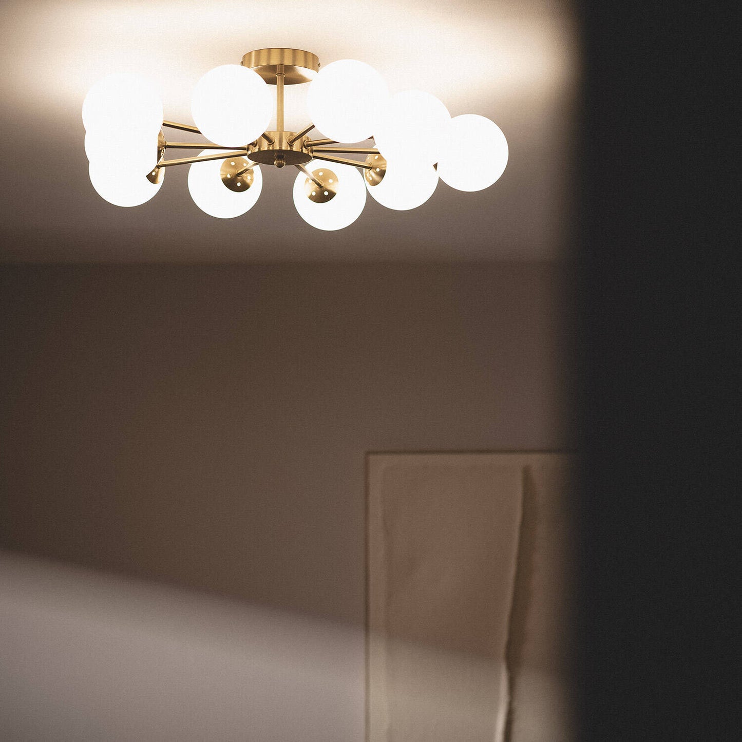 Plafonnier LED Moonlight Brass 10 Spots, 12W, IP20, Doré