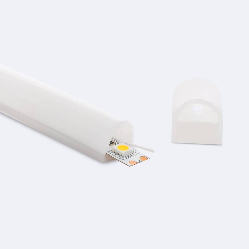 Tube Silicone LED Semi-Circulaire Encastré pour Ruban 11 mm