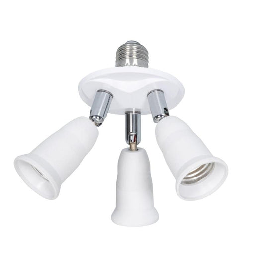 Adaptateur Triple Douille E27 pour Intérieur, 300W Max