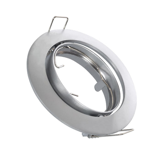 Collerette Downlight Ronde Orientable, Coupe 72mm, IP20, Aluminium