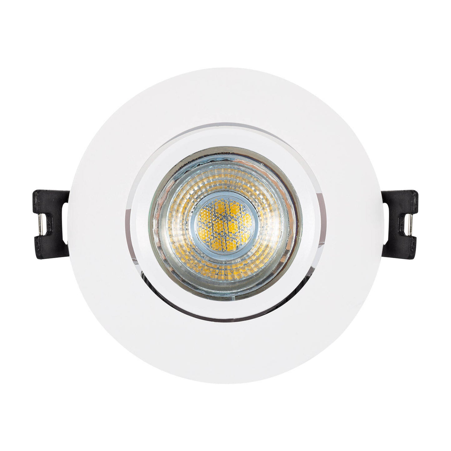 Collerette Downlight Ronde Orientable GU10 IP20 pour Intérieur, Ø 75mm