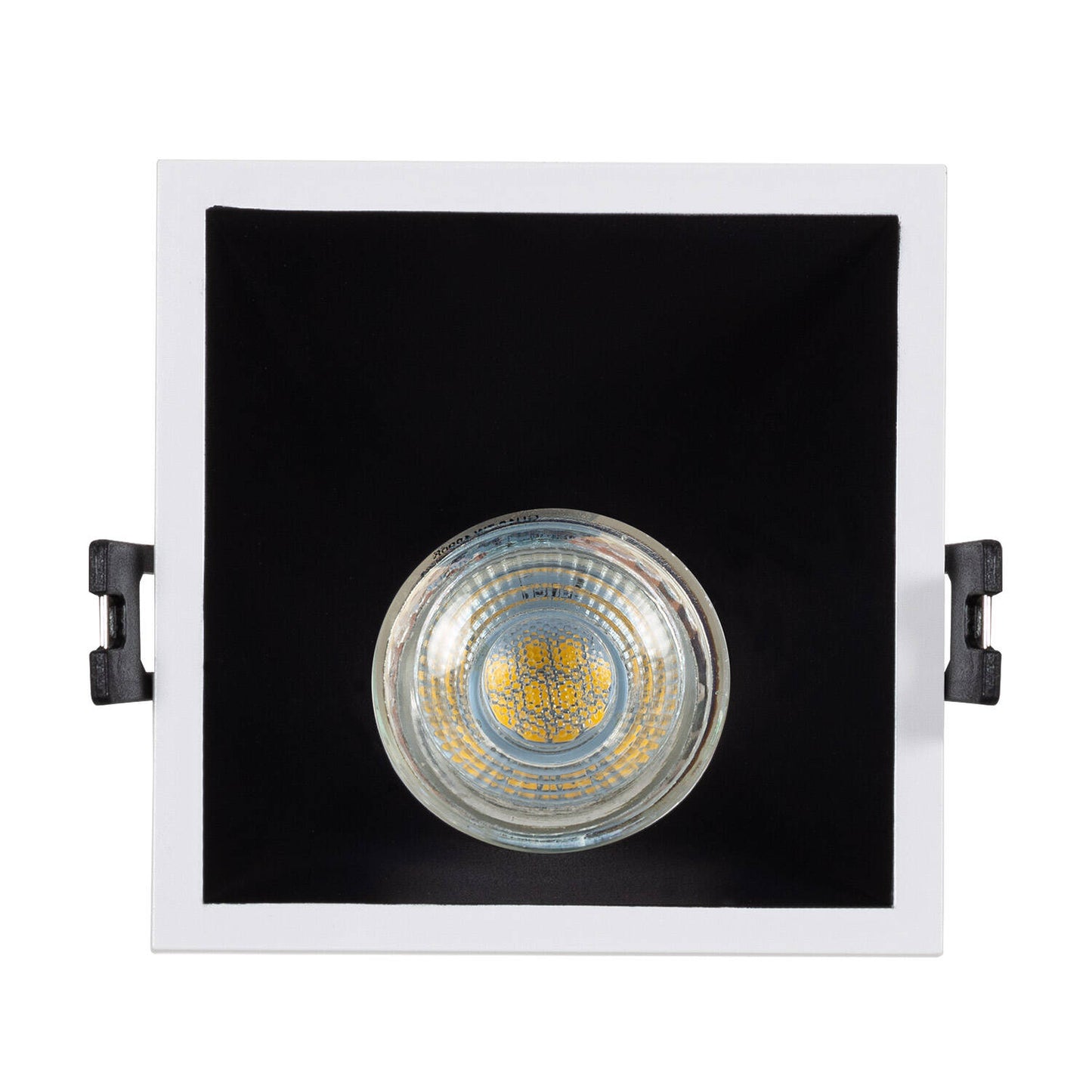 Collerette Downlight Carrée Encastrée IP20 pour Ampoule GU10 - 85x85mm