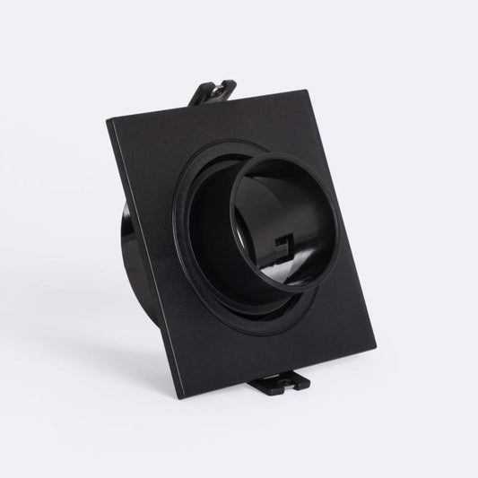 Collerette Downlight Carré Orientable GU10 IP20 Noir Encastré