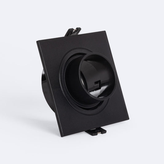 Collerette Downlight Carré Orientable GU10 IP20 Noir Encastré