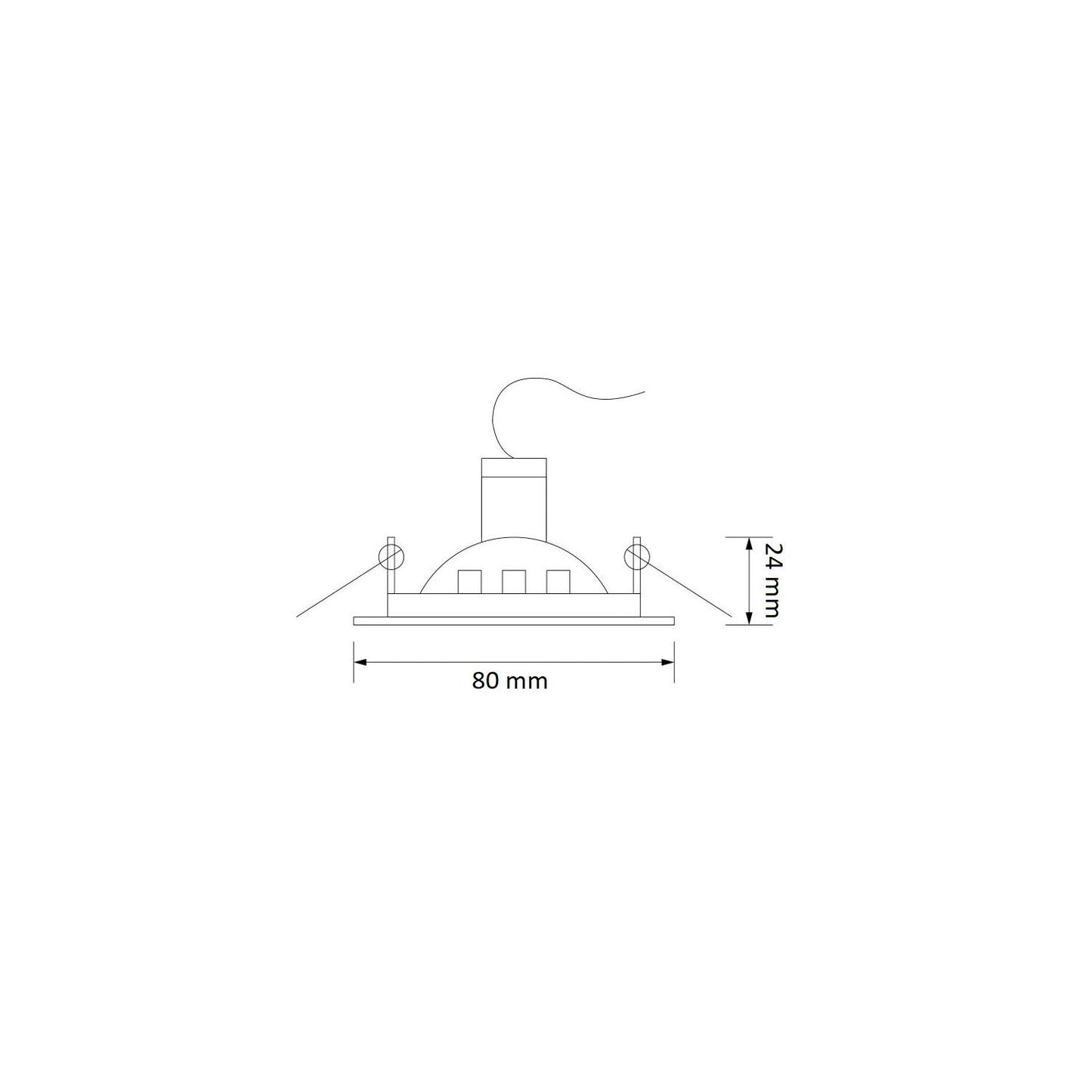 Spot LED Downlight GU10 6W Encastré Ø 70mm IP20