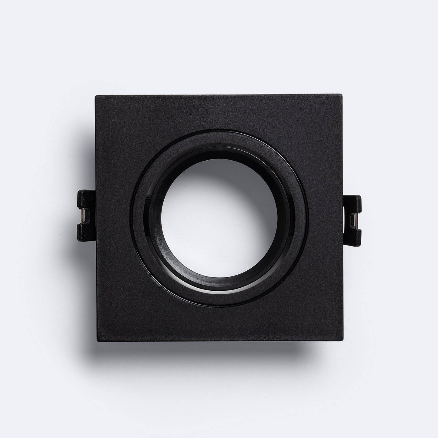 Collerette Downlight Carrée Orientable GU10/GU5.3, IP20, Encastré, Noir