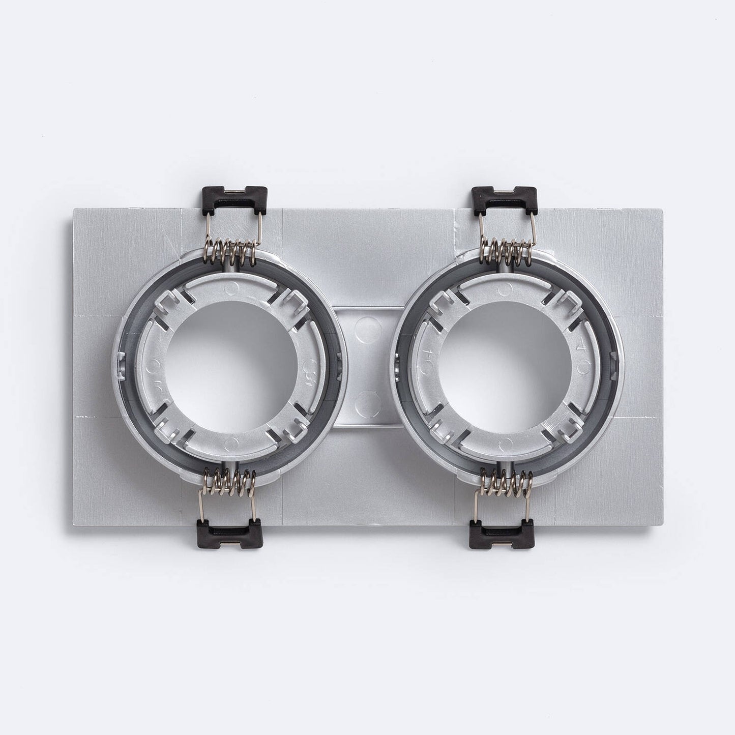 Collerette Downlight Carré Orientable, Double GU10, 75x150 mm, IP20