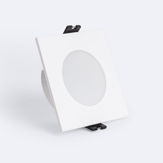 Collerette Downlight Carrée IP65 pour GU10 / GU5.3, Installation Encastrée, Ø75 mm