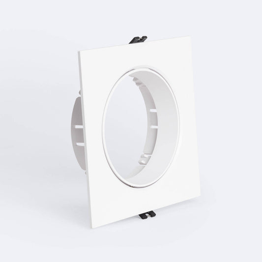 Collerette Downlight Carré Orientable GU10 AR111, IP20, Encastrable Ø135 mm