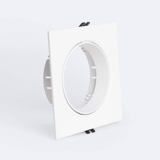 Collerette Downlight Carré Orientable GU10 AR111, IP20, Encastrable Ø135 mm