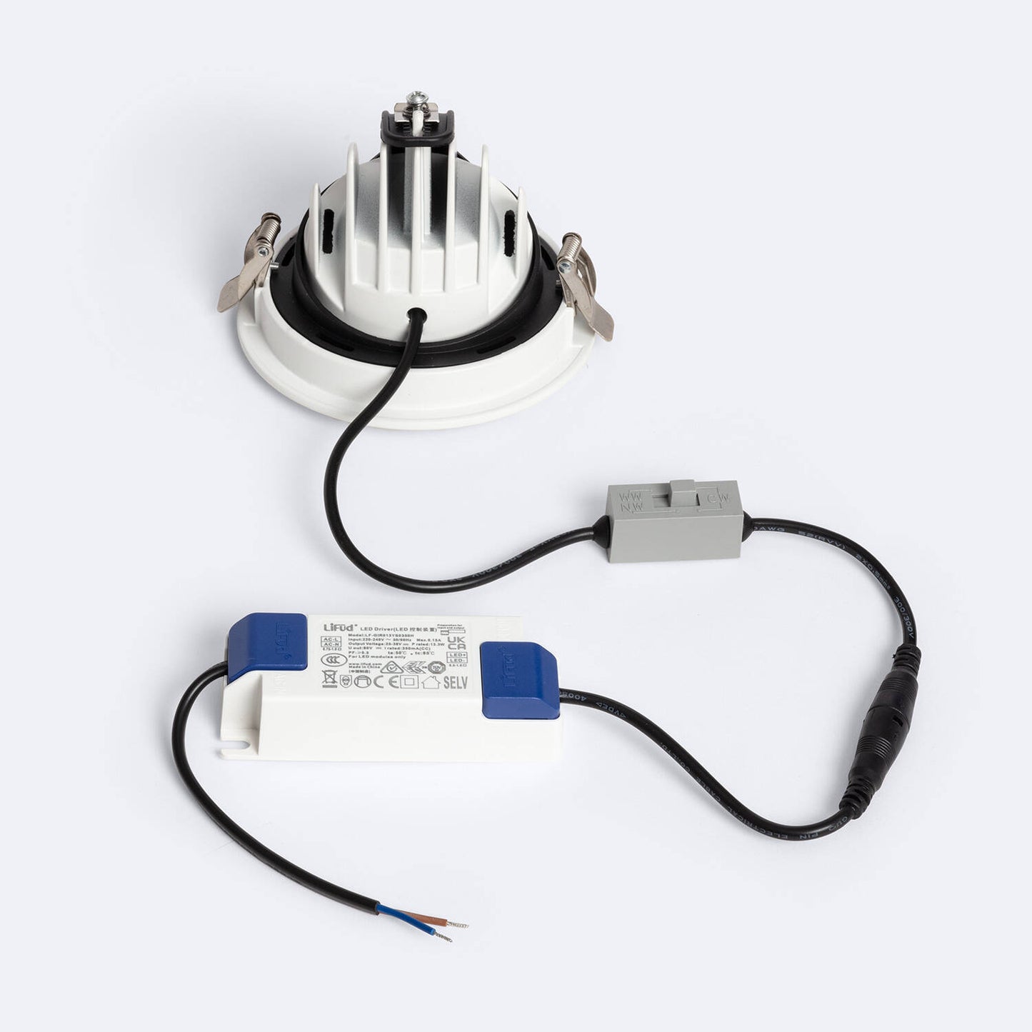 Downlight LED 15W Rond Orientable 120 lm/W IP20 Ø 100 mm