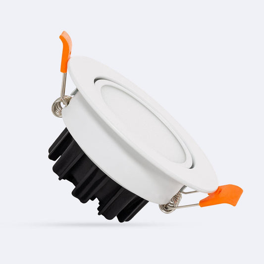 Downlight LED 6W Rond Orientable, IP44, Installation Encastrée