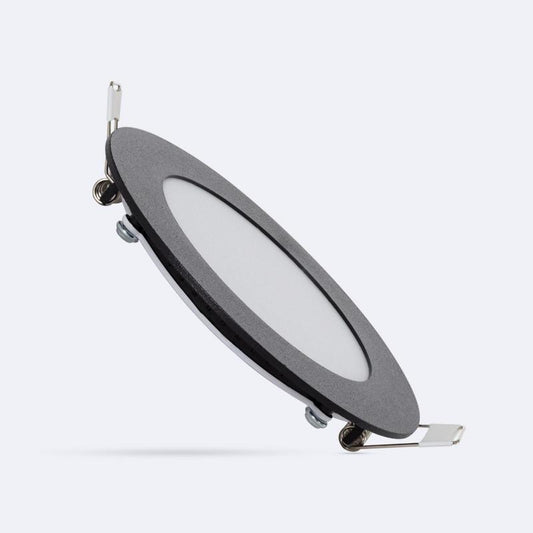 Downlight LED Encastré 6W Noir, IP20, Rond Ø 105 mm