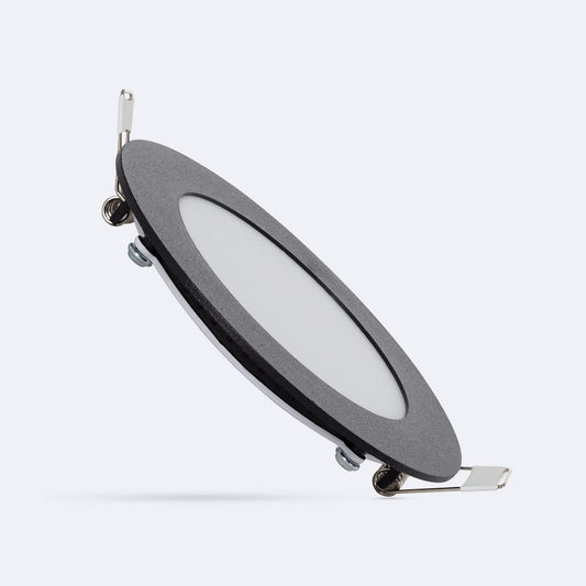 Downlight LED Encastré 6W Noir, IP20, Rond Ø 105 mm