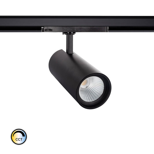 Spot LED sur Rail Triphasé 30W, 3000 lm, IP20, Noir