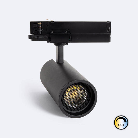 Spot LED 30W pour Rail Triphasé, Dimmable, Noir, IP20, UGR 17