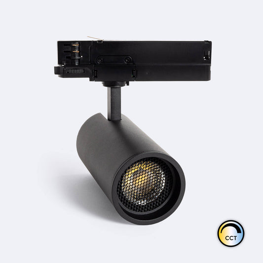 Spot LED 30W pour Rail Triphasé, Dimmable, Noir, IP20, UGR 17