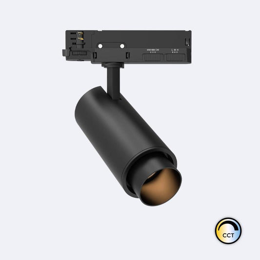 Spot LED 30W pour Rail Triphasé DALI Orientable IP20 Noir